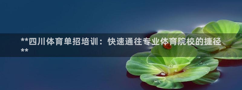 欧陆官网下载：**四川体育单招培训：快速通往专业体育